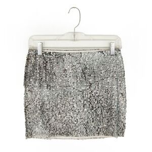 Vintage Y2K Guess Blue Grey Black Sequin Party Grunge Stretch Waist Mini Skirt